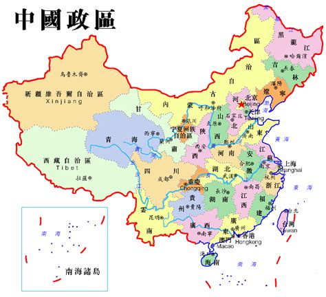 中国地区图图片