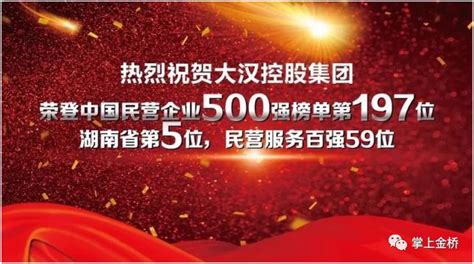 2018中国企业500强榜单发布 大汉控股集团连续七年上榜_长沙