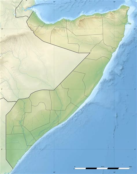 索马里地势图 - 索马里地图 - 地理教师网