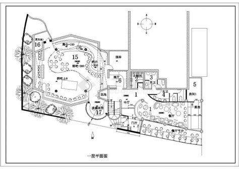江西省宜春市某大型餐厅装修改造设计cad方案平面施工图_餐厅_土木在线