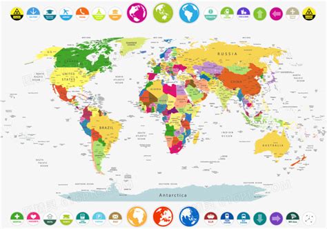 矢量手绘世界地图图片免费下载_PNG素材_编号ve9iyl331_图精灵