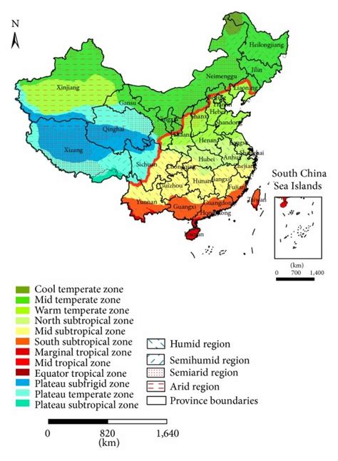 Climate zones in China. | Download Scientific Diagram