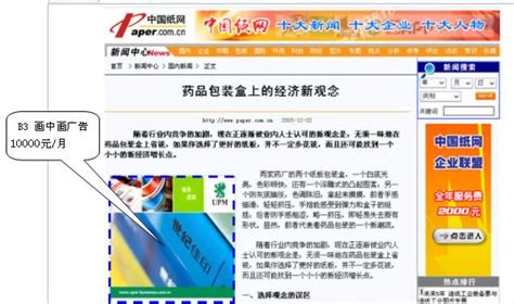 中国纸网-网络广告形式及报价