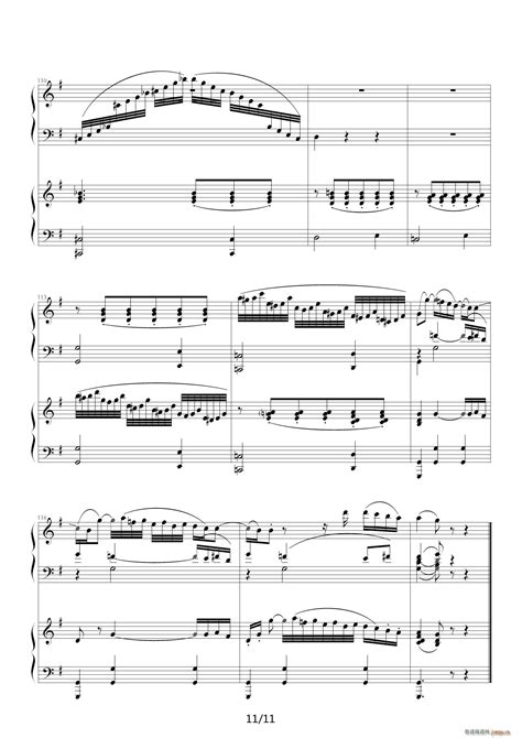 莫扎特D大调双钢琴奏鸣曲K448第二乐章 歌谱简谱网
