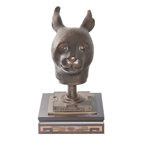 圆明园兽首-兔 黄铜雕塑 塑像