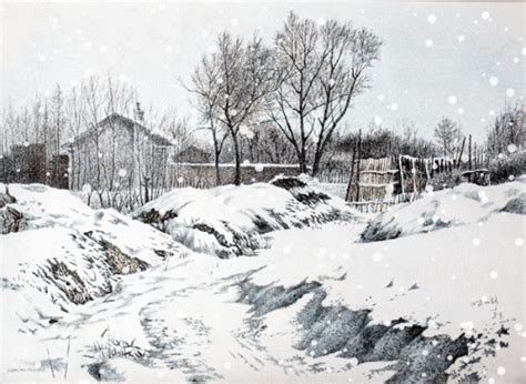 冬季雪景大雪插画插画图片下载-正版图片400074570-摄图网