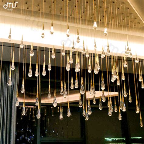 轻奢水晶吊灯客厅灯创意树枝水滴枝形灯具玻璃艺术别墅商用餐厅灯-阿里巴巴