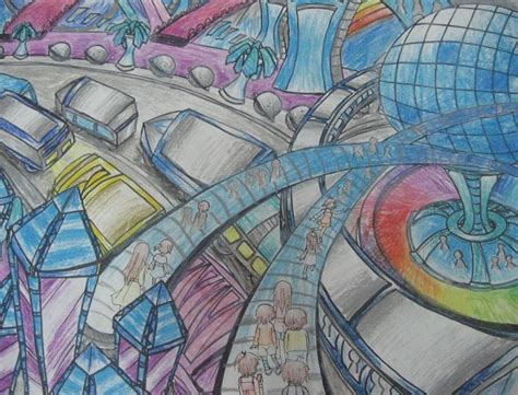 天马行空畅想未来城市 150幅孩子绘画作品亮相城博会_城生活_新民网