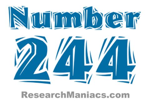 QUE SIGNIFICA EL NÚMERO 244 - Significado de los Números