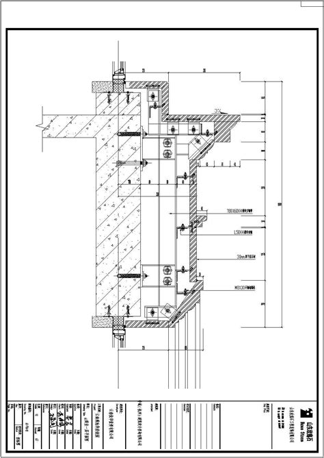 某经典玻璃幕墙总体设计CAD布置图_节点详图_土木网