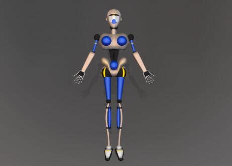blender 女机器人3d模型素材资源免费下载-Blender3D模型库