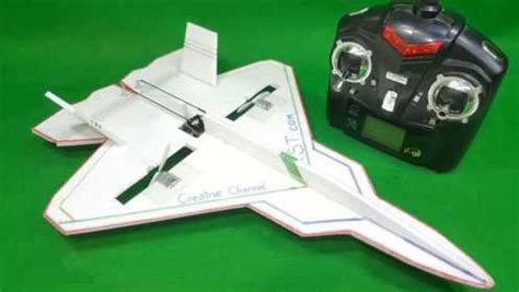 自制一台简易遥控F22战斗机航模 手工DIY小型RC遥控飞机