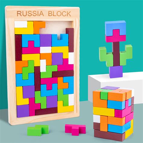 俄罗斯方块拼图拼板长方形积木儿童宝宝早教玩具厂家一件代发-阿里巴巴