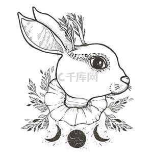 兔子纹身非主流头像男生