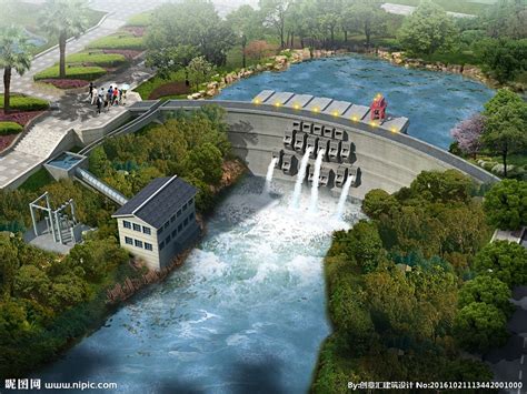 水利工程 水力发电 发电站 大坝 堤坝 水库 蓄水池 (31)SU模型 SU建筑三维模型SU模型