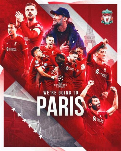 利物浦发布晋级欧冠决赛海报：我们要去巴黎了！_PP视频体育频道