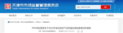 天津市市场监管委公布2022年第16期食品安全监督抽检信息-中国质量新闻网