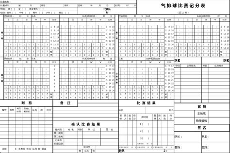 气排球比赛记分表(2015五人制)_文档下载
