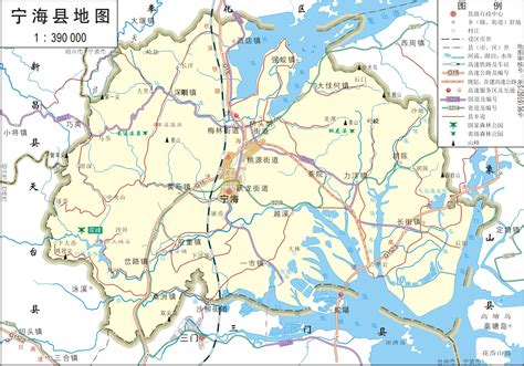 宁海县标准地图_宁波地图库_地图窝