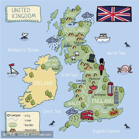 英文地图图片