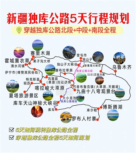 独库公路全程地图图片