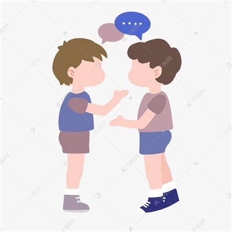说话对话的男孩素材图片免费下载-千库网