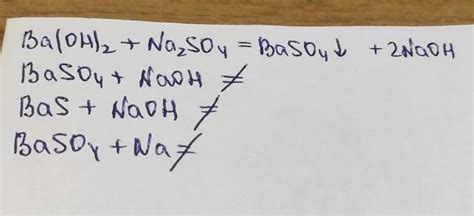 Які речовини утворюються при взаємодії:Ba(OH)2 + Na2SO4 = ? + ?BaSO4 ...