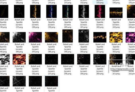 【PNG素材】66张金色散景魔力光斑照片叠加覆盖图片素材 Bokeh & Sparkle-红森林