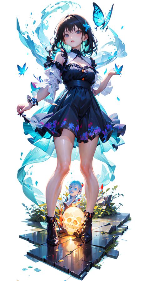 蝴蝶动漫女孩图片