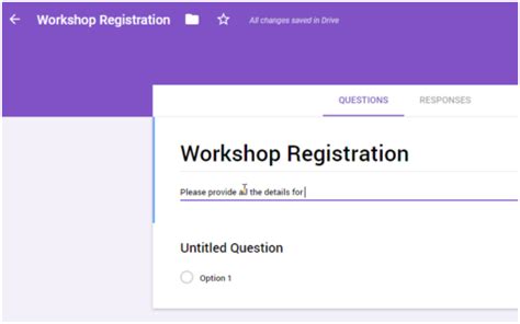 Registration Form: Google Form Template by w3resource