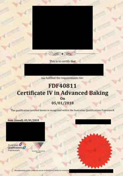【RPL先前经验认证】恭喜C先生通过工作经验认证拿到RPL四级烘焙师学历证书 | 澳凯留学移民VisaVictory