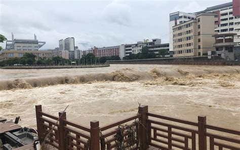 广西连日降雨邕江水位猛涨 江边景观道被淹没|广西|降雨_凤凰资讯