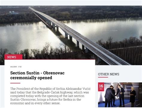 中企承建高速公路通车 塞总统：这条路对塞尔维亚未来发展至关重要_新闻中心_中国网