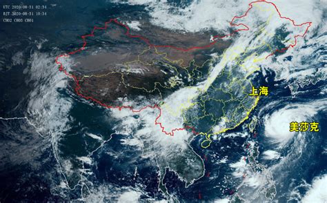 强台风“美莎克”预计后天上午越过上海同纬度