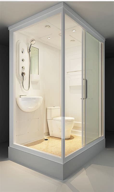 家用淋浴房整体浴室钢化玻璃隔断卫生间一体式洗澡间干湿分离浴屏-阿里巴巴
