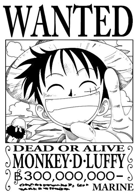 路飞通缉令图片