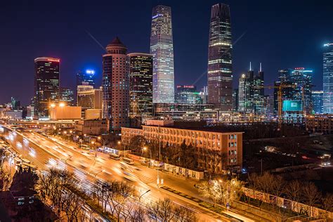 北京国贸夜景视频素材_ID:VCG2217387059-VCG.COM