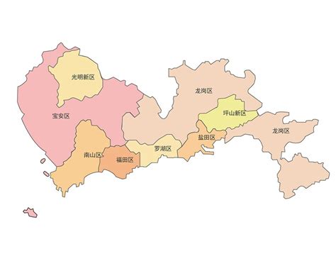 深圳行政区地图图片