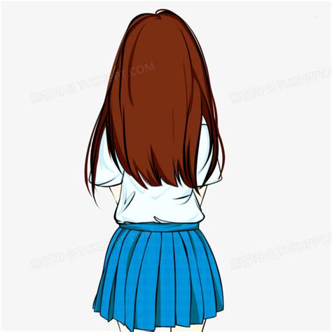 二次元泳装背影图片
