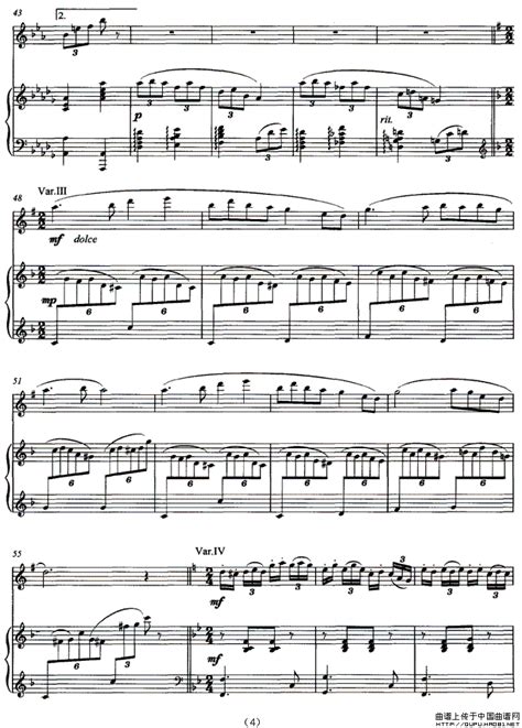 引子、主题与变奏（单簧管独奏）P4 - 全屏看谱