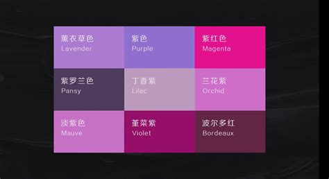 紫色色卡 中国古典颜色设计图__传统文化_文化艺术_设计图库_昵图网nipic.com