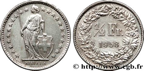 SWITZERLAND 1/2 Franc Helvetia 1958 Berne fwo_185386 World coins