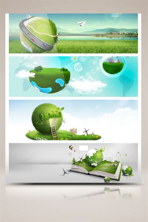 绿色矢量简约绿色环保海报背景图片免费下载-千库网