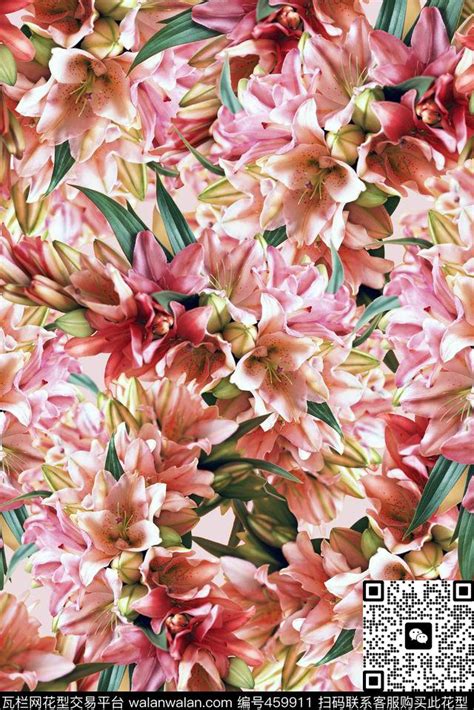 flower design - 502883 - design textiles printing - 数码印花花型 － 床品花型设计 － 瓦栏