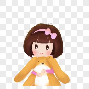 温柔抱着娃娃头像女生