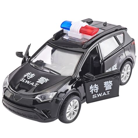 儿童警车玩具合金仿真公安警察车汽车模型大众帕萨特110特警男孩_虎窝淘