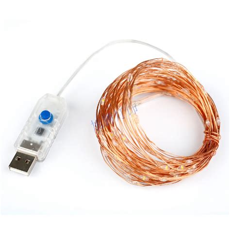 USB铜线灯5米/10米彩灯5V8功能USB带遥控定时灯串圣诞灯批发-阿里巴巴