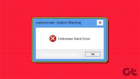 ¿Cómo solucionar el error "Unknown Hard Error" en Windows 10?