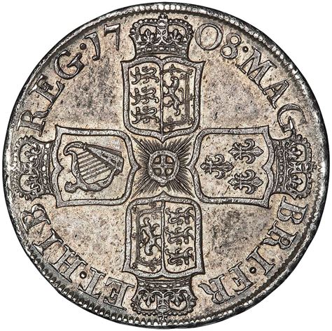 1708 Anne Half Crown | Historic British Silver Coins | Chard