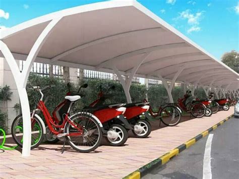 自行车车棚-产品中心-杭州杭彩膜结构工程有限公司
